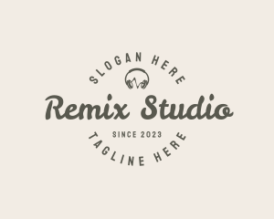 Cursive Studio Headset logo design