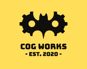 Gear Cog Bat logo design