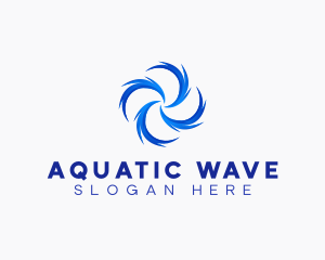 Water Whirlpool Wave logo design