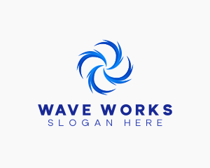 Water Whirlpool Wave logo design