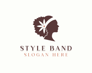 Headband - Woman Hair Styling Salon logo design