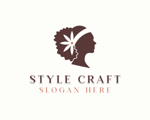 Woman Hair Styling Salon logo design