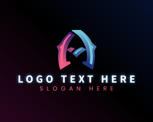 Industrial - Esports Gaming Letter A logo design