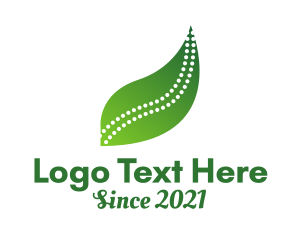 Green - Natural Chiropractor Leaf logo design