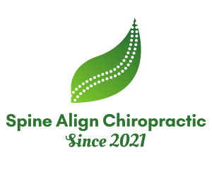 Natural Chiropractor Leaf  logo design