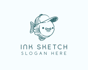 Cartoon Pet Fish logo design