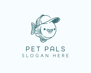 Cartoon Pet Fish logo design