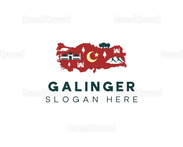 Turkey Travel Map Logo