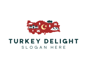 Turkey - Turkey Travel Map logo design