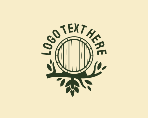 Distillery - Hops Branch Barrel logo design