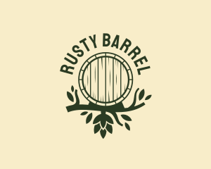 Tavern - Hops Branch Barrel logo design