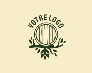 Distillery - Hops Branch Barrel logo design