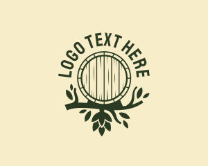 Brewing - Hops Branch Barrel logo design