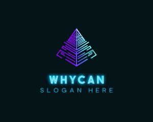 Neon - Pyramid Neon Traingle logo design