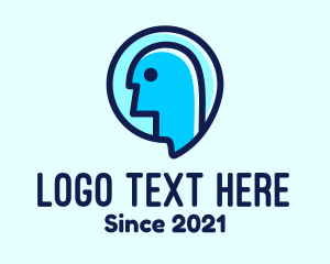 Twitter - Human Customer Chat logo design