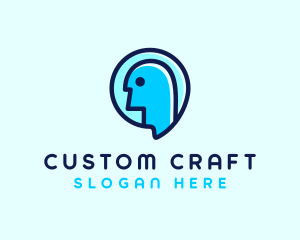 Human Customer Chat logo design