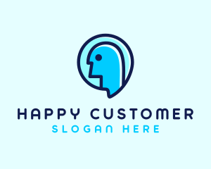 Human Customer Chat logo design