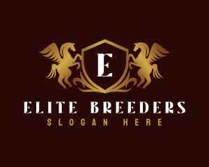 Luxury Horse Crest Shield logo design