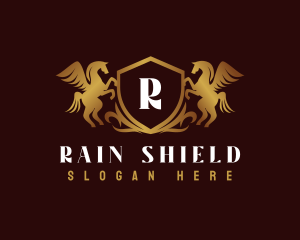 Luxury Horse Crest Shield logo design