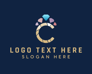 Accessory - Jewel Ring Letter C logo design