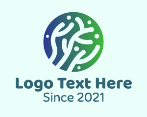 Environmental - Gradient Coral Reef logo design