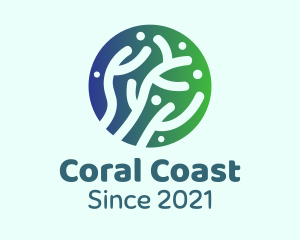 Gradient Coral Reef  logo design
