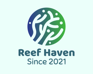 Gradient Coral Reef  logo design