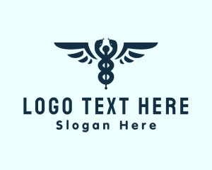 Immunologist - Snake Pharmaceutical Wing logo design