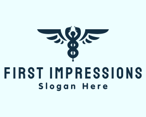 Snake Pharmaceutical Wing logo design