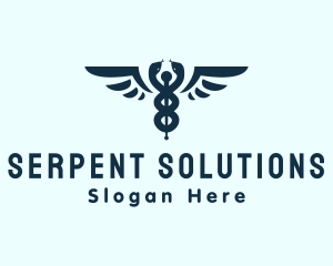 Snake Pharmaceutical Wing logo design