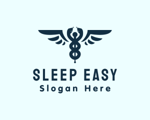 Anesthesiologist - Snake Pharmaceutical Wing logo design