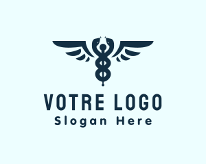 Surgeon - Snake Pharmaceutical Wing logo design