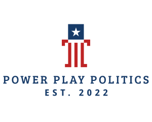 Politics - America Star Stripes Politics logo design