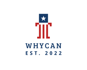 Freedom - America Star Stripes Politics logo design