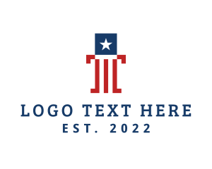North America - America Star Stripes Politics logo design