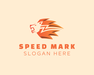 Lightning Bolt Lion logo design