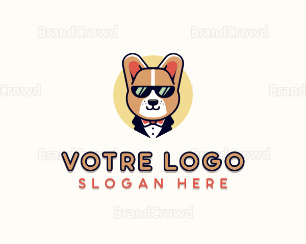 Corgi Pet Dog Logo