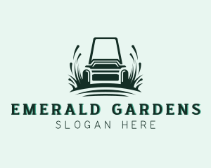 Landscaping Lawn Mower logo design