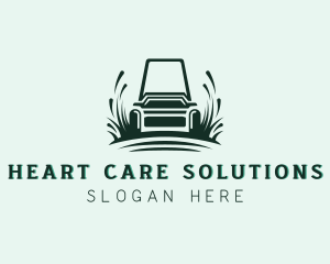 Landscaping Lawn Mower logo design