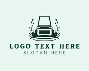 Landscaping Lawn Mower Logo