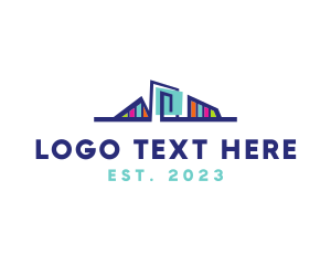 Abstract - Colorful Bridge Infrastructure logo design