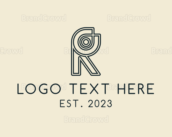 Retro Boutique Letter R Logo
