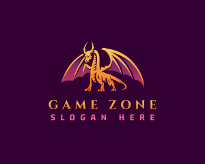 Dragon Game Fantasy logo design