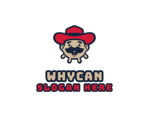 Mascot - Cowboy Mustache Milker logo design
