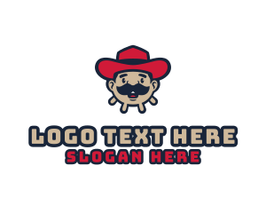 Father - Cowboy Mustache Milker logo design