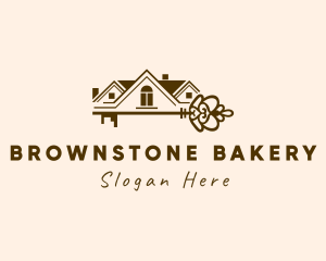 Brown House Key logo design