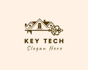 Brown House Key logo design