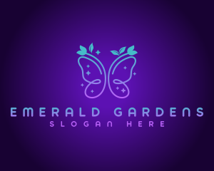 Floral Butterfly Garden logo design