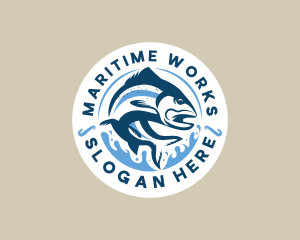 Fishing Seafood Market logo design