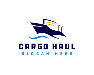 Cargo Ship Transport logo design